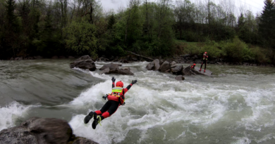 Durch Walzen und Wellen – Fließwassertraining auf der Möll