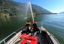 Tragkraftspritze am Arbeitsboot