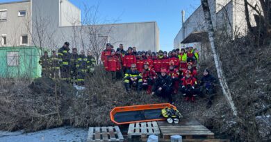 Eisrettung-Übung mit der FF St. Paul